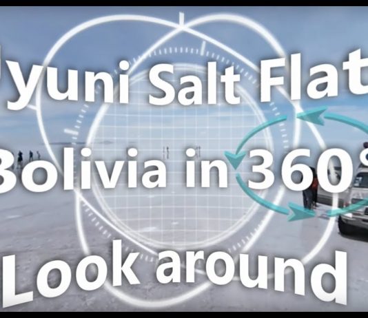 Uyuni Salt Flats, Potosi, Bolivia in 360 degrees